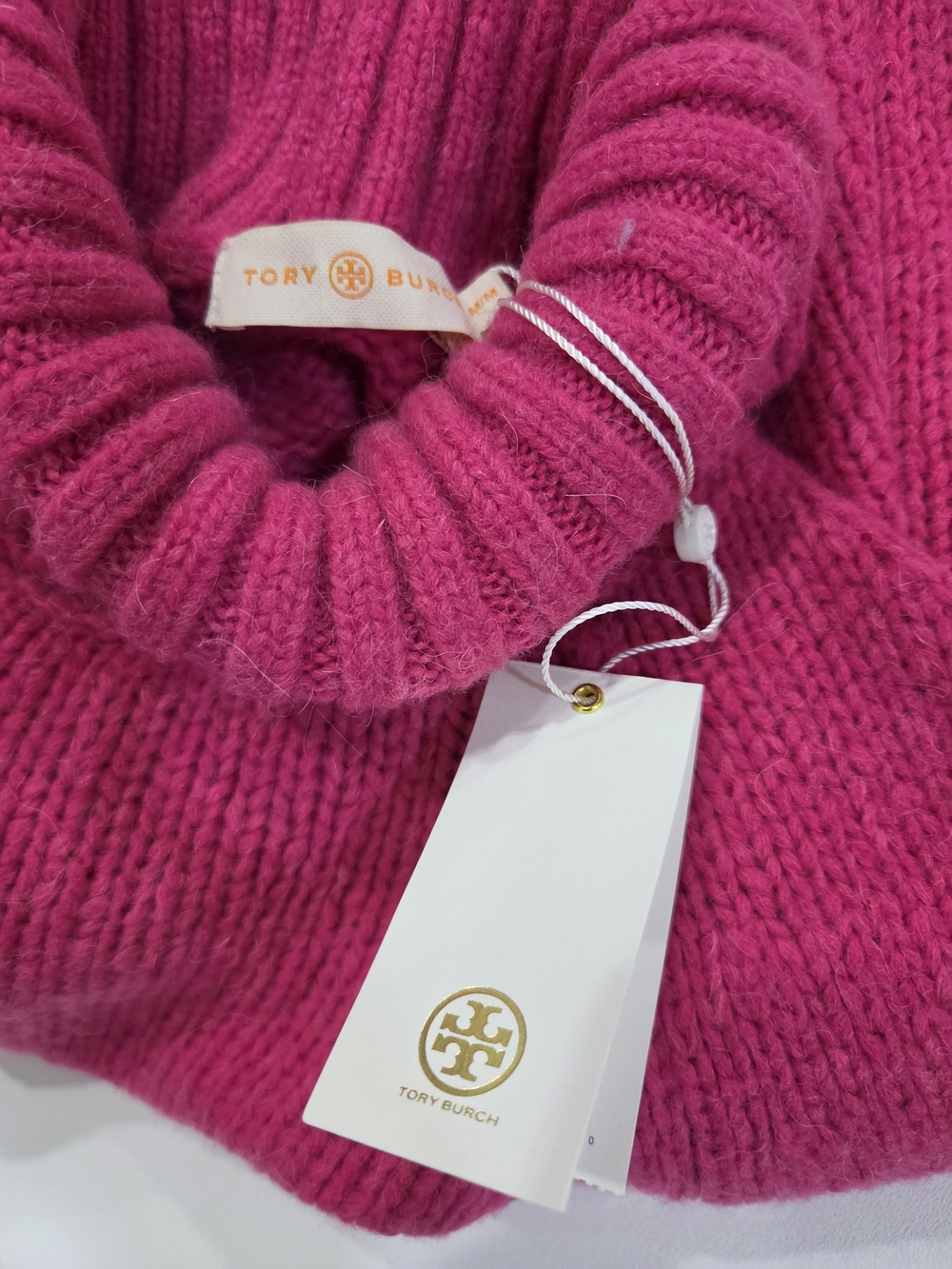 Tory Burch Raspberry Fringe Turtleneck Sweater - Picture 5 of 6